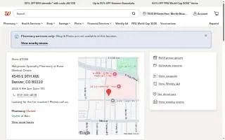 Walgreens Specialty Pharmacy at Rose Medical Center website