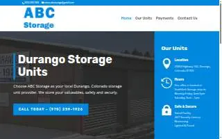 ABC Storage Durango Inc website