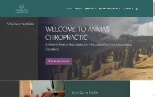 Animas Chiropractic and Collective website