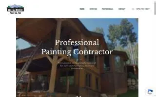San Juan Custom Painting website