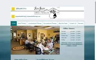 San Juan Hand Therapy website