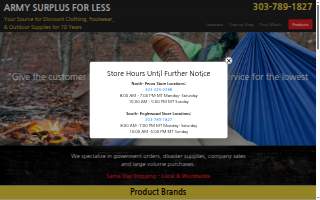 Army Surplus For Less