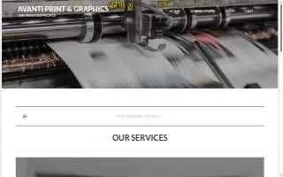 Avanti Print & Graphics, Inc. website