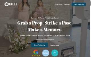 Choice Photo Booths website