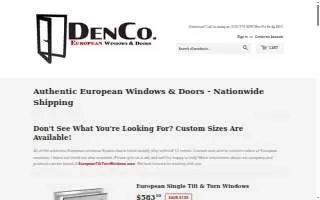 DenCo European Windows & Doors website