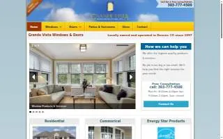 Grande Vista, Inc. Windows & Doors website