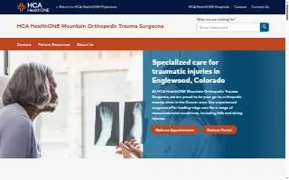 HCA HealthONE Mountain Orthopedic Trauma Surgeons website