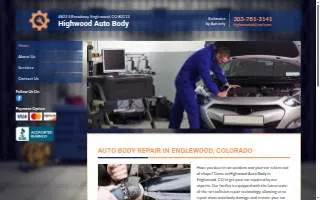 Highwood Auto Body website