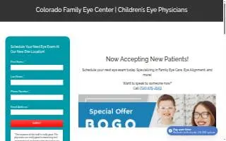 Colorado Family Eye Center website