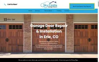Sky Castle Garage Doors of Erie website