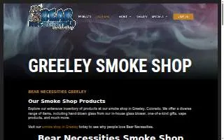 Bear Necessities Smoke Shop of Evans website