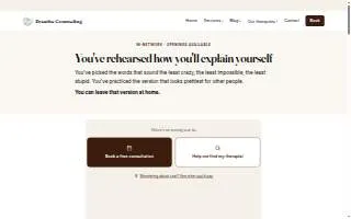 Breathe Counseling website