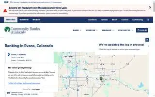 Community Banks of Colorado website