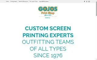 Gojos Print Shop of Evans website