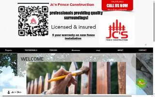 JC's fence construction of Evans website