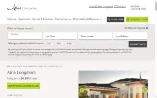 Atria Longmont website