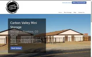 Carbon Valley Mini Storage website