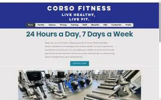 Corso Fitness website
