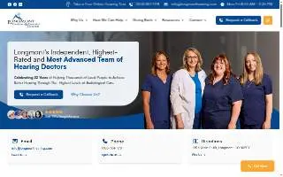Longmont Hearing and Tinnitus Center of Firestone website