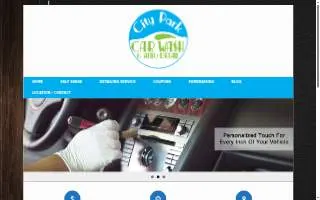 City Park Car Wash & Auto Detail website