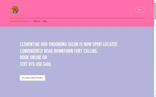 Clementine Dog Grooming website