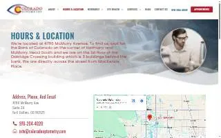 Colorado Optometry website