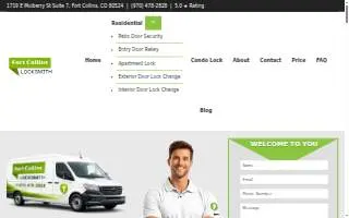 Fort Collins Locksmith website