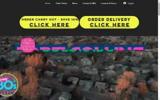 Totally 80's Pizza & Museum website