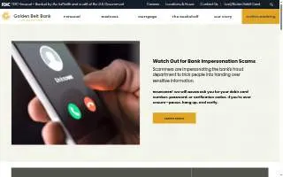 Golden Belt Bank website