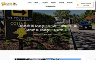 Costa Oil - 10 Minute Oil Change - Fountain