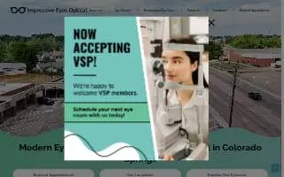 Impressive Eyes Optical of Fountain website