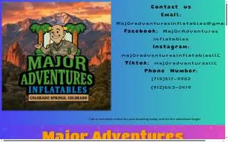 Major Adventures Inflatables LLC website