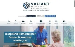 Valiant Home Care Professionals website