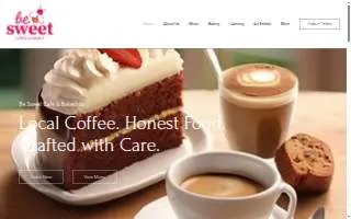 Be Sweet Cafe & Bakeshop website