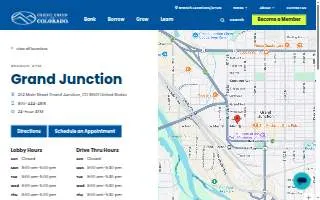 Credit Union of Colorado, Grand Junction website