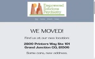 Empowered Solutions Psychiatry website