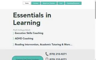 Essentials in Learning, LLC website