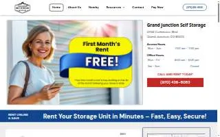 Grand Junction Self Storage website