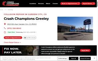 Crash Champions Collision Repair Greeley website