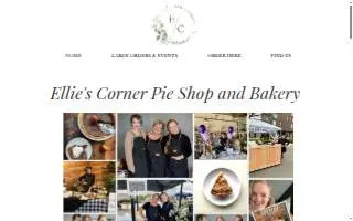 Ellie's Corner Pie Shop and Bakery website