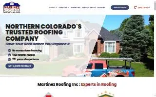 Martinez Roofing Inc of Evans website