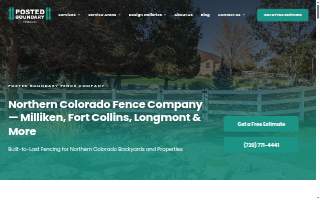 Posted Boundary Fence Co. of Greeley