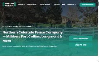 Posted Boundary Fence Co. of Greeley website