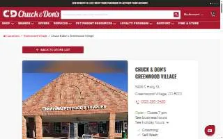 Chuck & Don's Pet Food & Supplies of Greenwood Village website