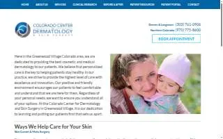 Colorado Center For Dermatology & Skin Surgery of Greenwood Village website