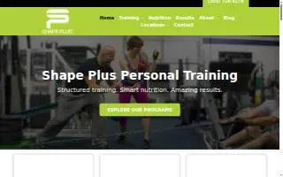 Shape Plus of Greenwood Village website