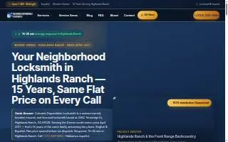 Colorado Dependable Locksmith website