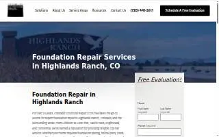 Colorado Structural Repair of Highlands Ranch website
