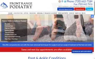Front Range Podiatry website
