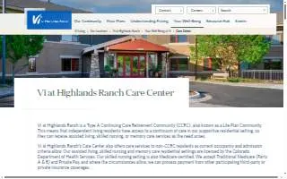 Highlands Ranch Care Center website